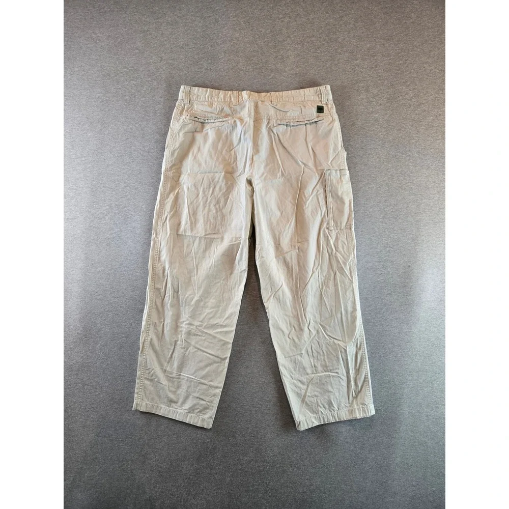 Hugo Boss Golf Huston Pants Mens 36R Beige Cotton Straight Leg Chino Trousers
